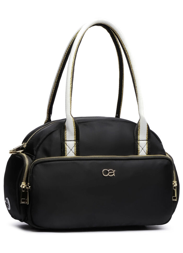 Collezione Alessandro tas gemaakt van synthetisch materiaal ZWART-OUDZILVER