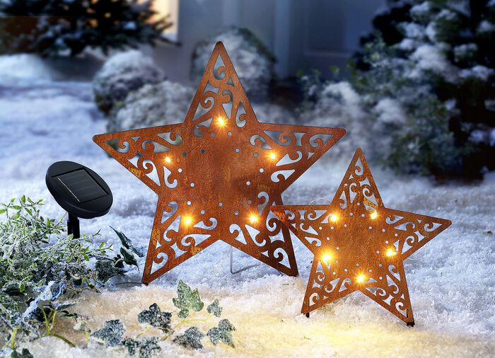 Sterren op zonne-energie, set van 2 