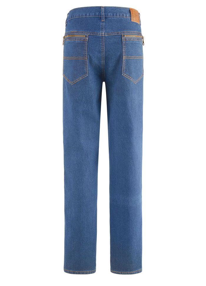 Jeans met elastische taillebandinzetstukken in 3 kleuren 