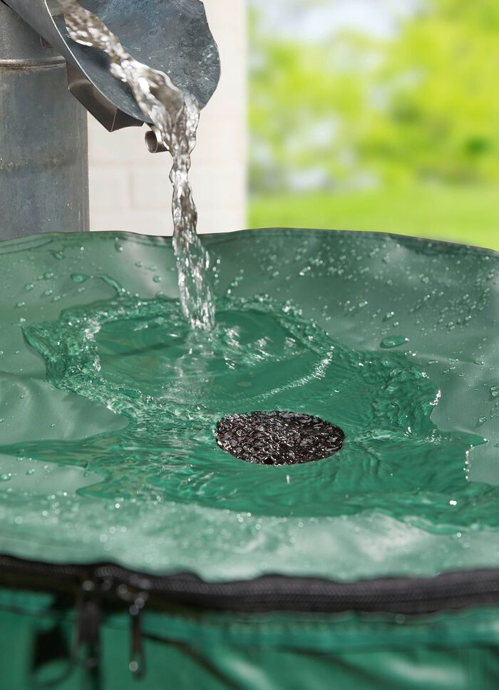 Opvouwbare regencollector met aftapkraan 