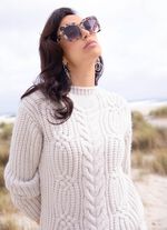 Trui van zachte, grove breistof 