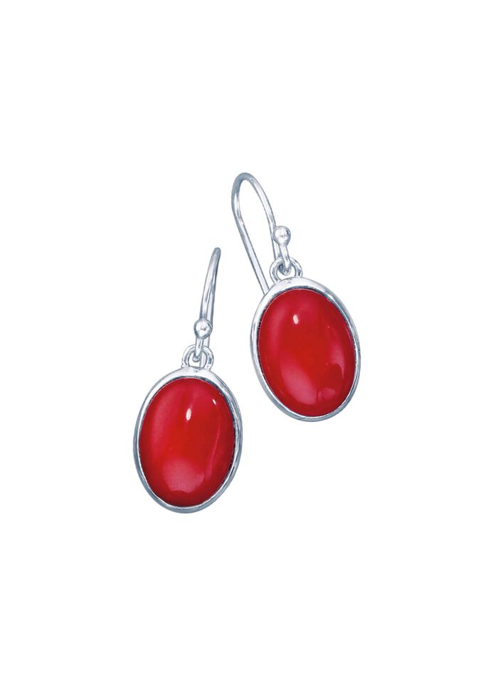 Oorhaken met bamboekoraal 