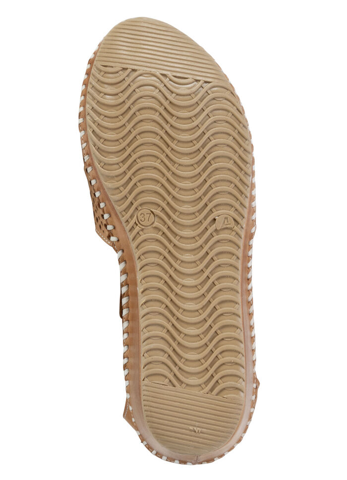 ELENA EDEN sandaal met decoratieve perforatie NATURBRAUN