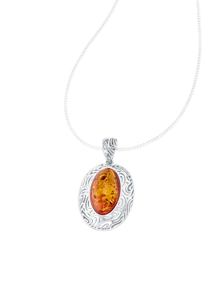 Mooie hanger met barnsteen 