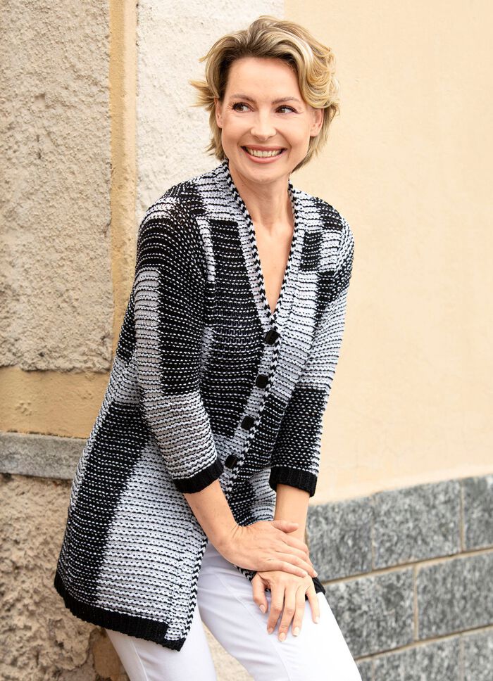 Vest met structuurpatroon 