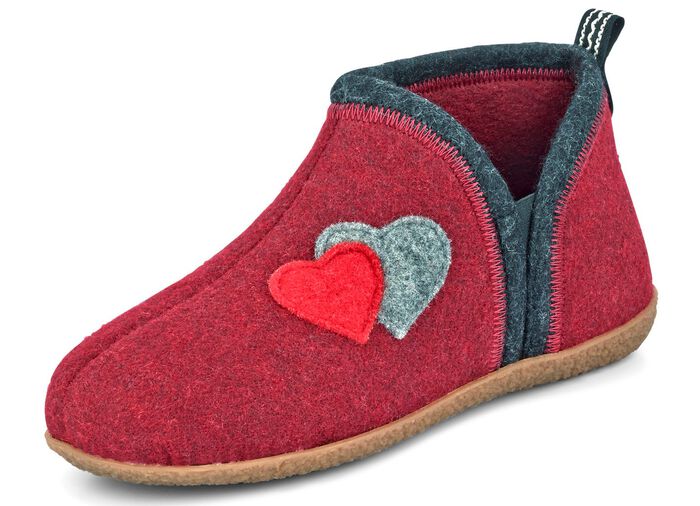 Slippers met contrasterende gekleurde applicaties 