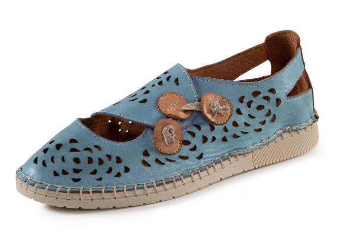 Gemini pantoffels met luchtige openingen JEANS - CAMEL