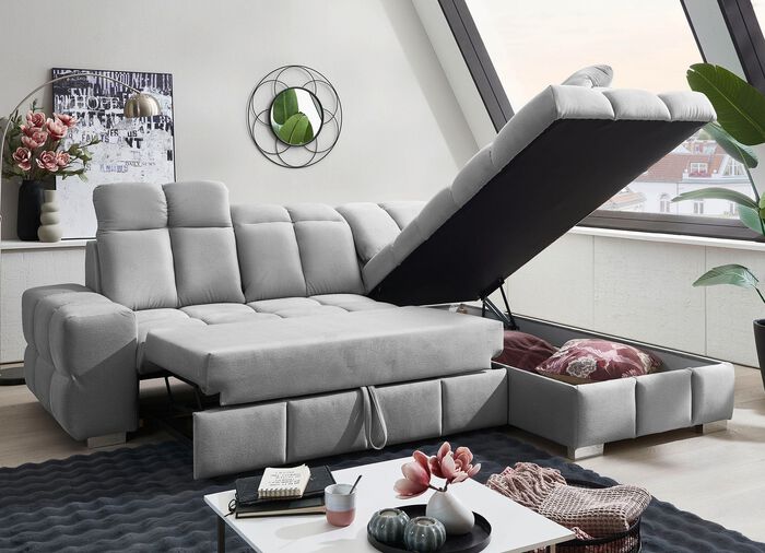 Gestoffeerde hoek met functie GRIJS