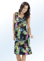 Schwab jurk met ruches, mouwloos 