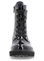 Remonte, stijlvolle dames enkellaarsjes, winterschoenen, breedte G, met uitneembaar voetbed ZWART-GOUD