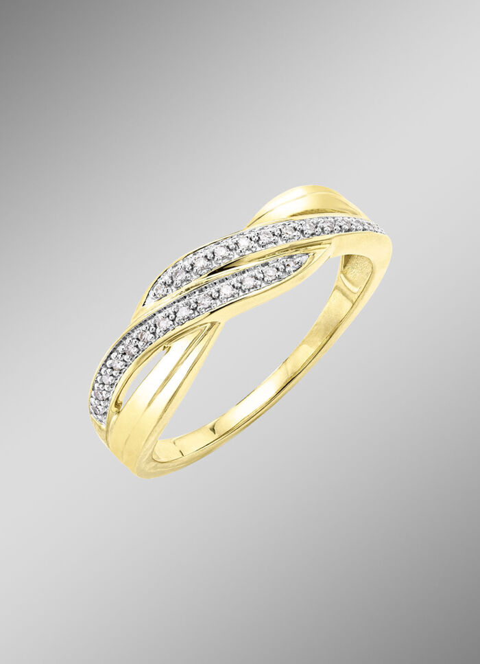 Hoogwaardige damesring met 26 diamanten 