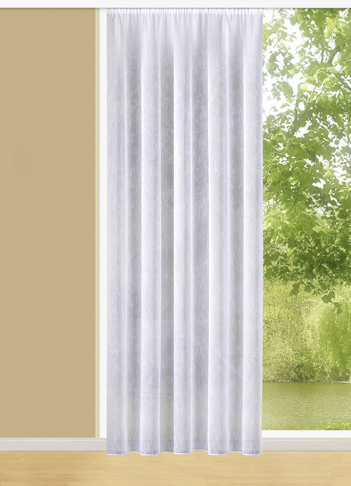 Vlamgarengordijn met automatische plooiband 