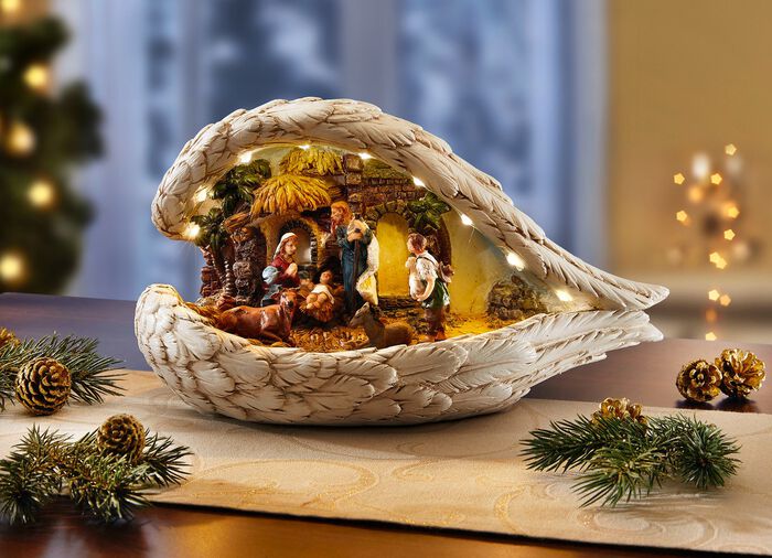 Verlichte engelenvleugel, werkt op batterijen 