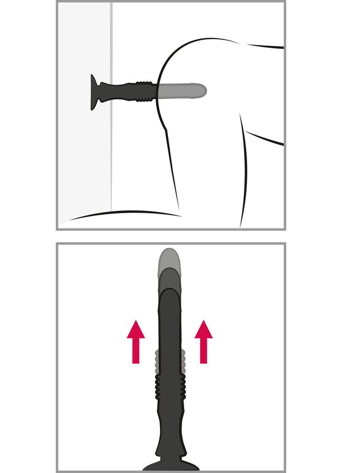 Massager met zuignap en schokfunctie 