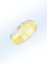 Schitterende trouwring in bicolor 