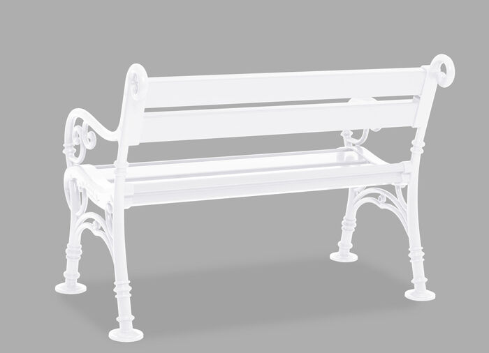 Tuinbank van stevig kunststof WIT