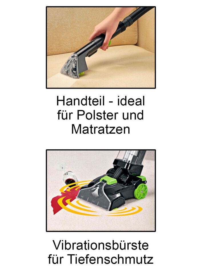 Professionele reiniger 3-in-1 - voor tapijten en harde vloeren ZWART