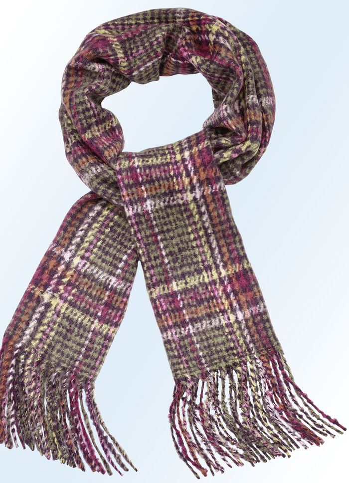 Sjaal met contrasterend motief 