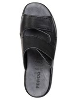 Comfortabele herenmuiltjes, breedte K, met klittenbandsluiting SCHWARZ