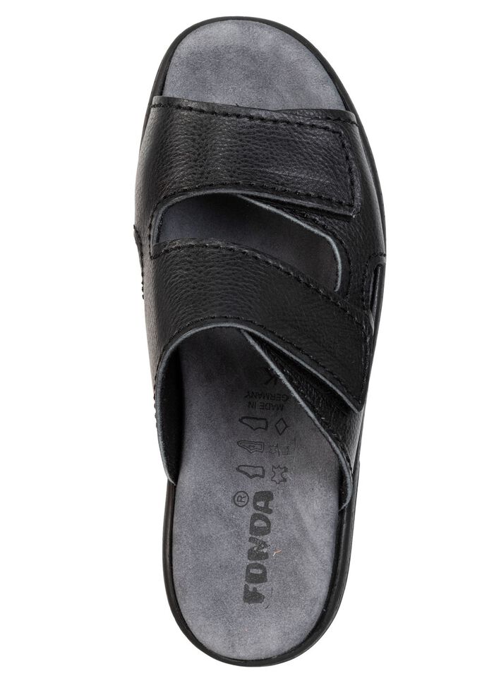 Comfortabele herenmuiltjes, breedte K, met klittenbandsluiting SCHWARZ