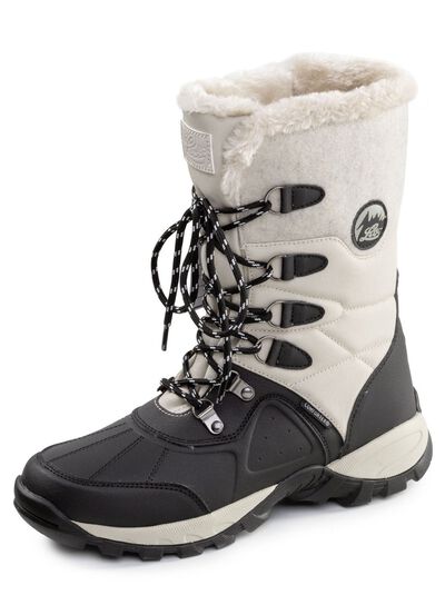 Gevoerde dameslaarzen, winterschoenen, met rits 