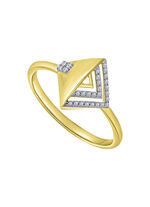 Edele damesring met diamanten 