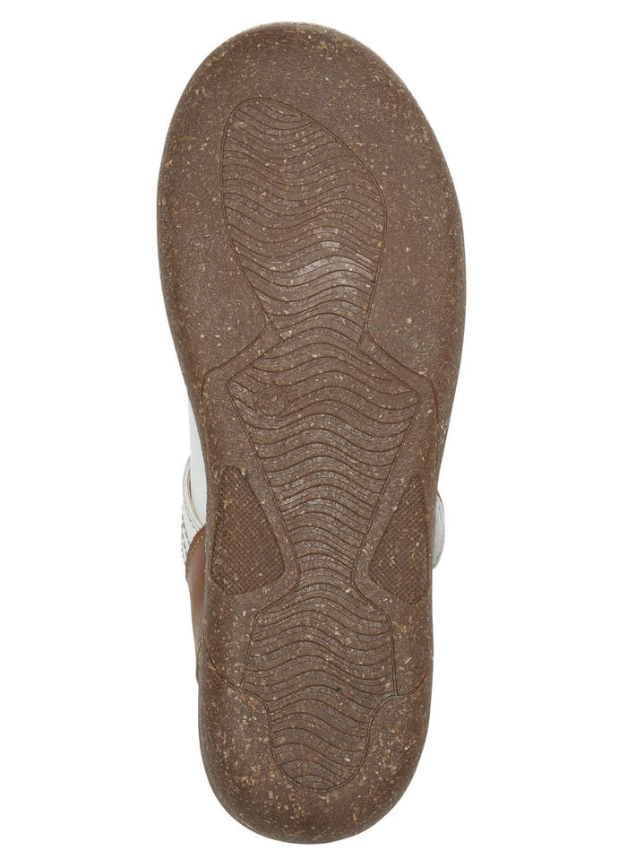 ELENA EDEN pantoffels met decoratief borduursel WITTE COGNAC