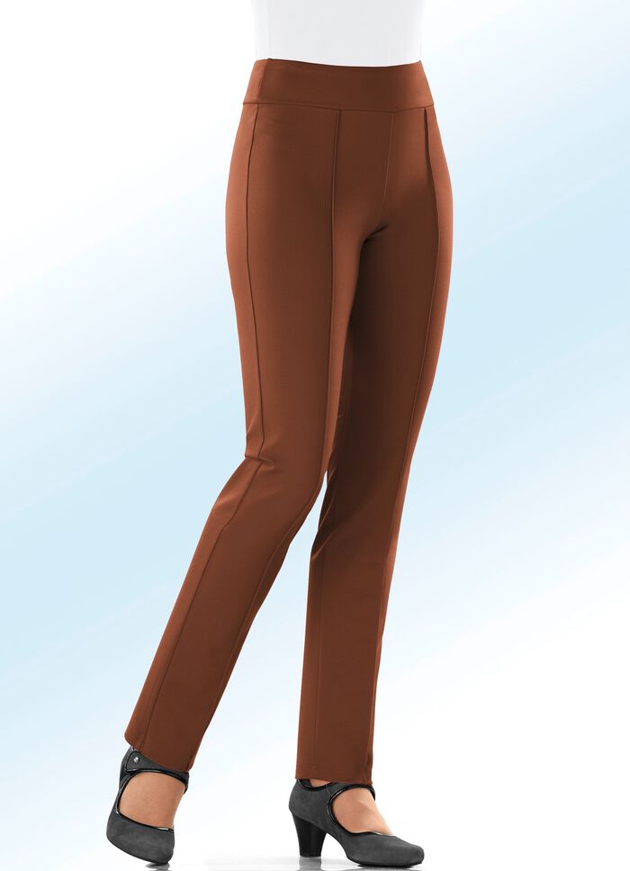 Jerseybroek met een hogere, elastische tailleband 