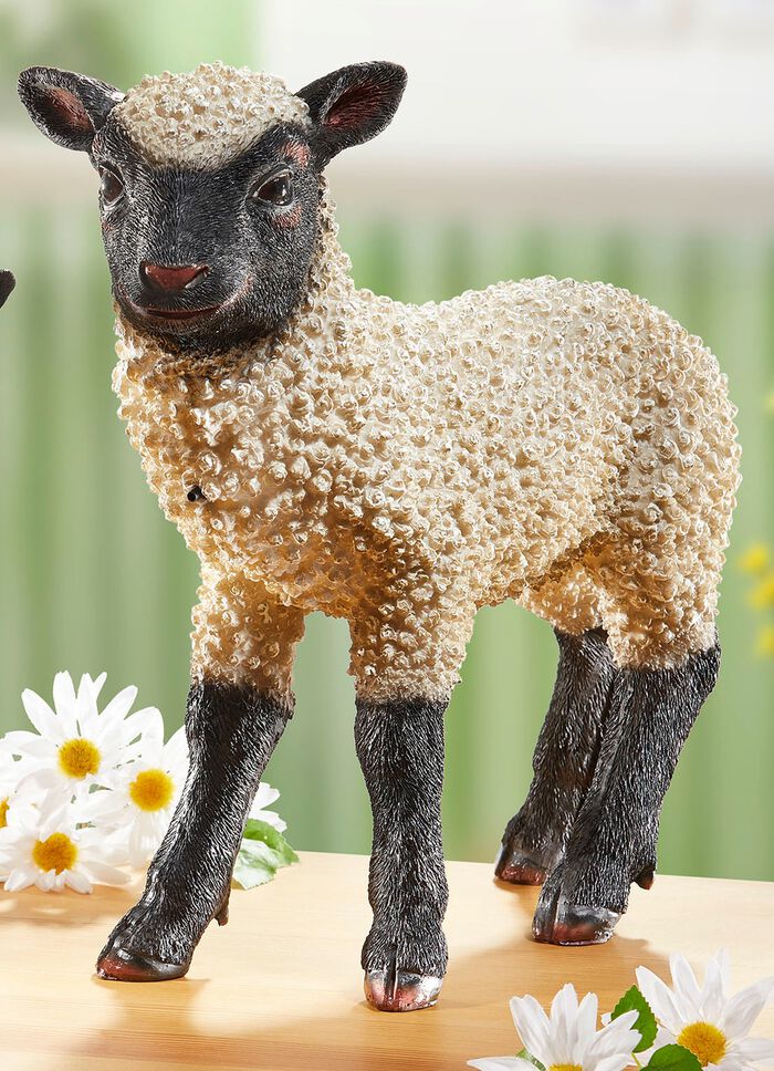 Polyresin schapen WIT-ZWART