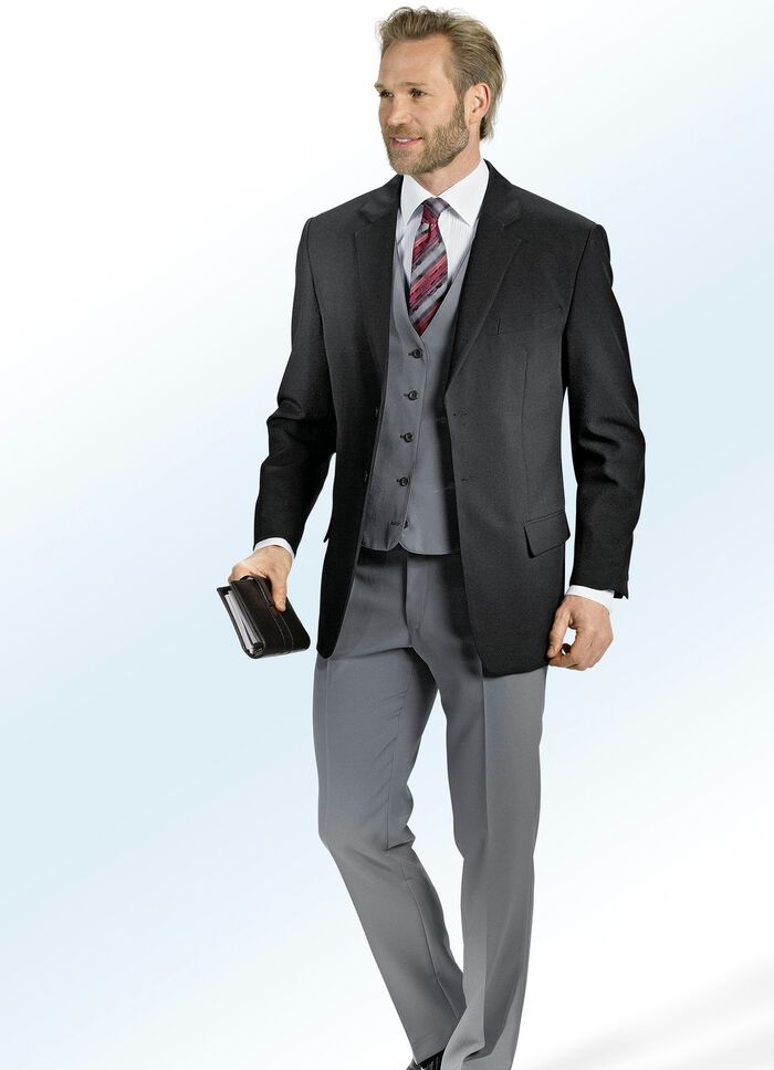 Pak met omkeerbaar vest en twee broeken ZWART-ZILVERGRIJS