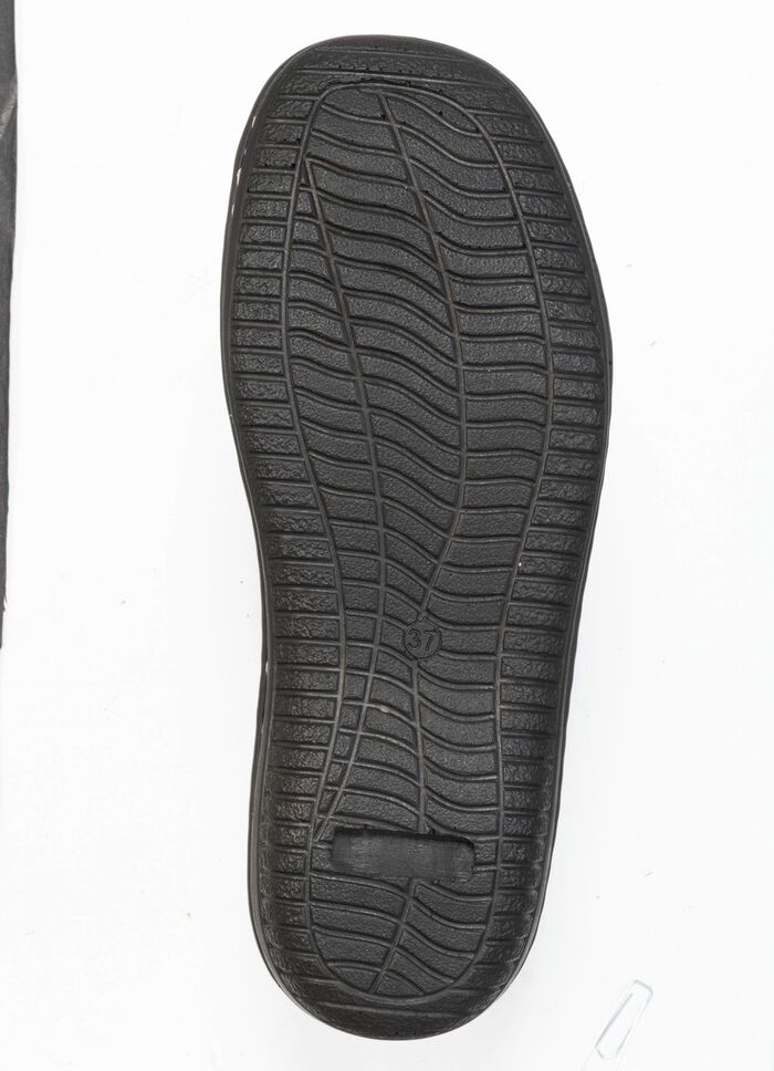 ELENA EDEN, klassieke damespantoffels, breedte G, met uitneembaar voetbed BORDEAUX-ZWART