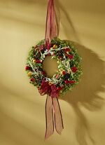 Wandkrans met bijpassend textiellint 