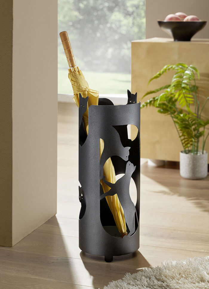 Paraplustandaard van ijzeren kat 