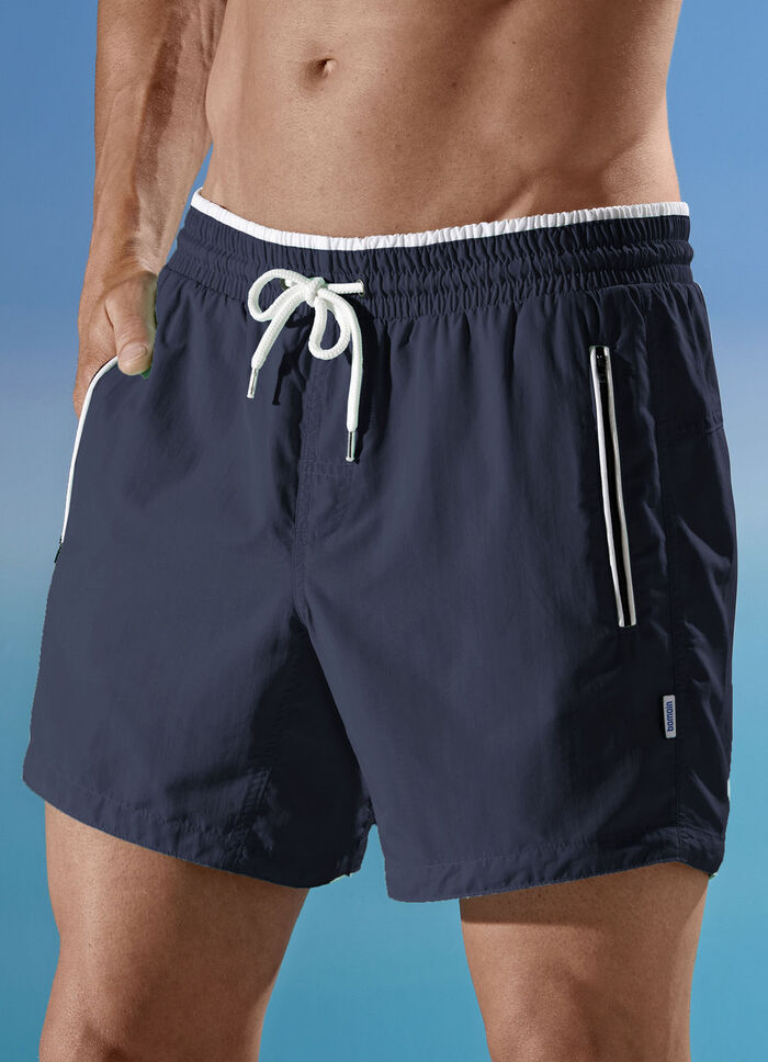 Bomain zwemshort met ritsen, microfiber NACHTBLAUW
