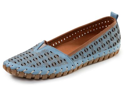 ELENA EDEN, zomerse damespantoffels, breedte G, met uitneembaar voetbed 