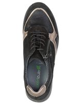 Waldl&auml;ufer, comfortabele damessneakers, breedte H, met uitneembaar voetbed ZWART-BRONS