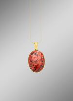 Prachtig uniek stuk: hanger met Bloemopaal 