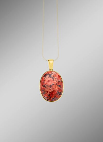 Prachtig uniek stuk: hanger met Bloemopaal 