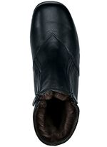 Enkellaarsjes met twee ritssluitingen aan de zijkant ZWART