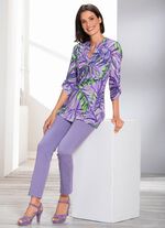 Shirttuniek met felgekleurde print 