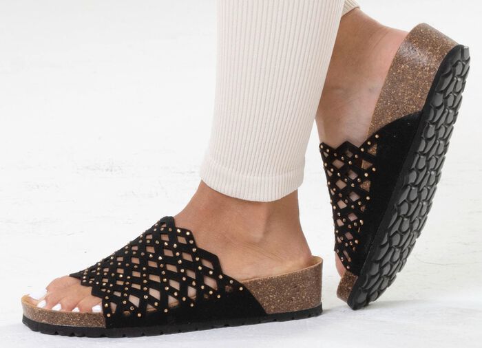 ELENA EDEN, lichte damesmuiltjes, breedte G, met leren voetbed 