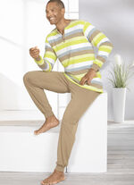 Pyjama met knoopsluiting en boord 