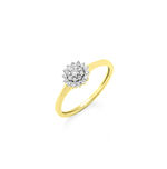 Klassieke damesring met diamanten 