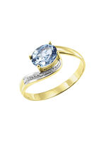 Damesring met blauwe topaas: tijdloze elegantie ontmoet luxueuze glans 