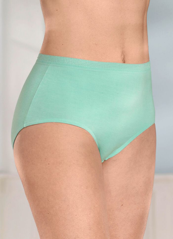 Verpakking van vier slips met decoratieve elastische tailleband 