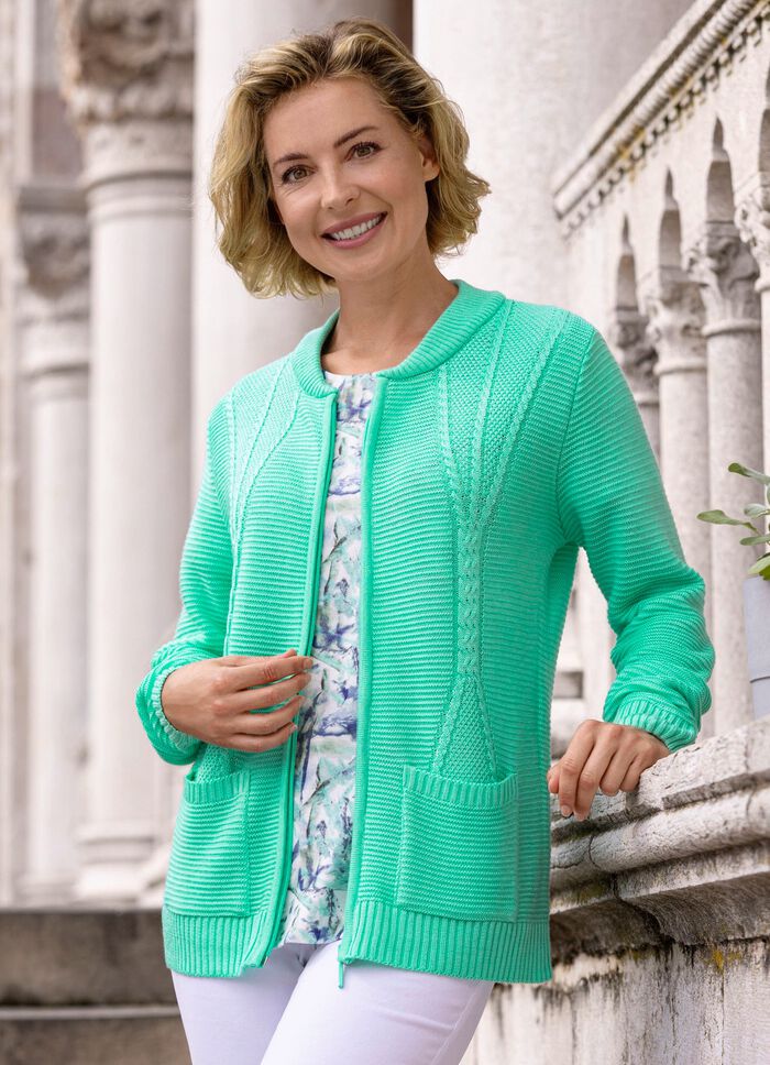 Cardigan in een mix van patronen 