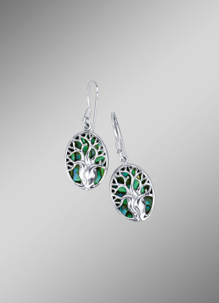 Oorbellen met echt parelmoer van zeeoren 