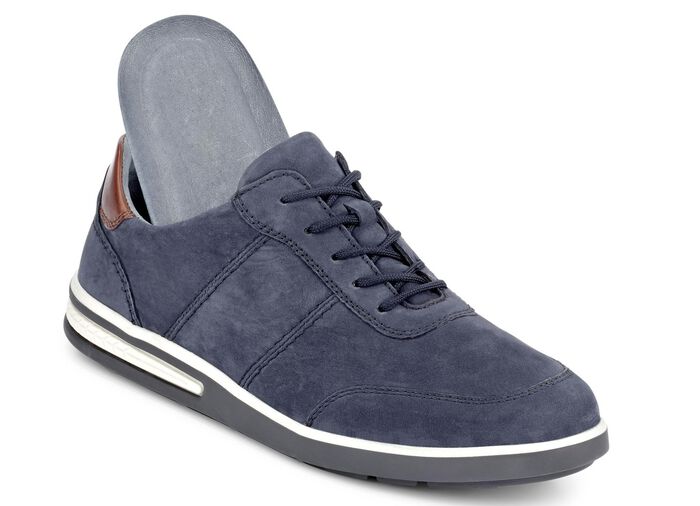 Waldl&auml;ufer veterschoen met uitneembaar leren voetbed MARINE-BRUIN