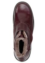 ELENA EDEN, gevoerde dameslaarzen, winterschoenen, breedte H, met lamsvacht BORDEAUX