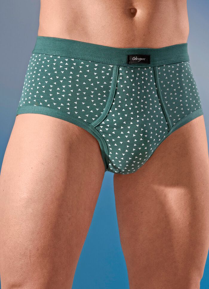 Set van vier slips, met all-over dessin 